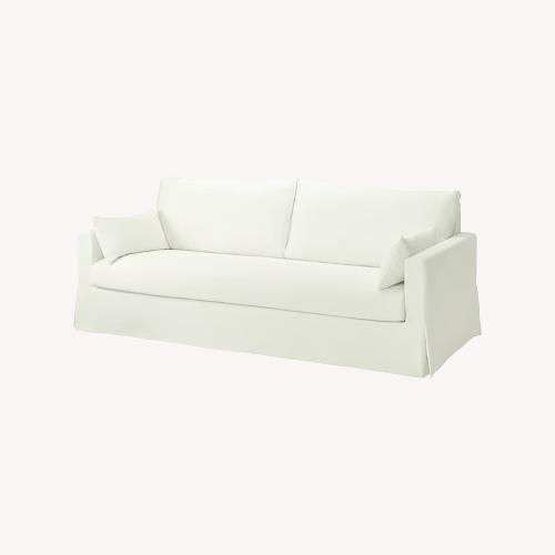 Used IKEA Hyltarp White Fabric 3+ Seater Sofa for sale on AptDeco