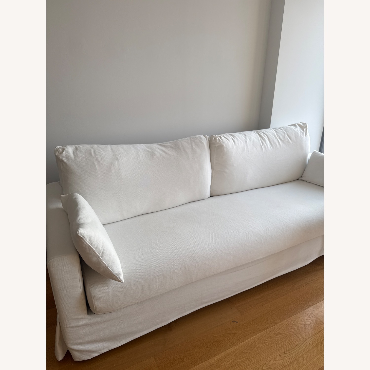 IKEA Hyltarp White Fabric 3+ Seater Sofa - image-4