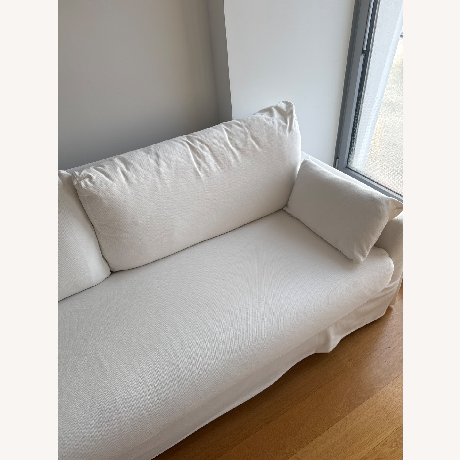 IKEA Hyltarp White Fabric 3+ Seater Sofa - image-5