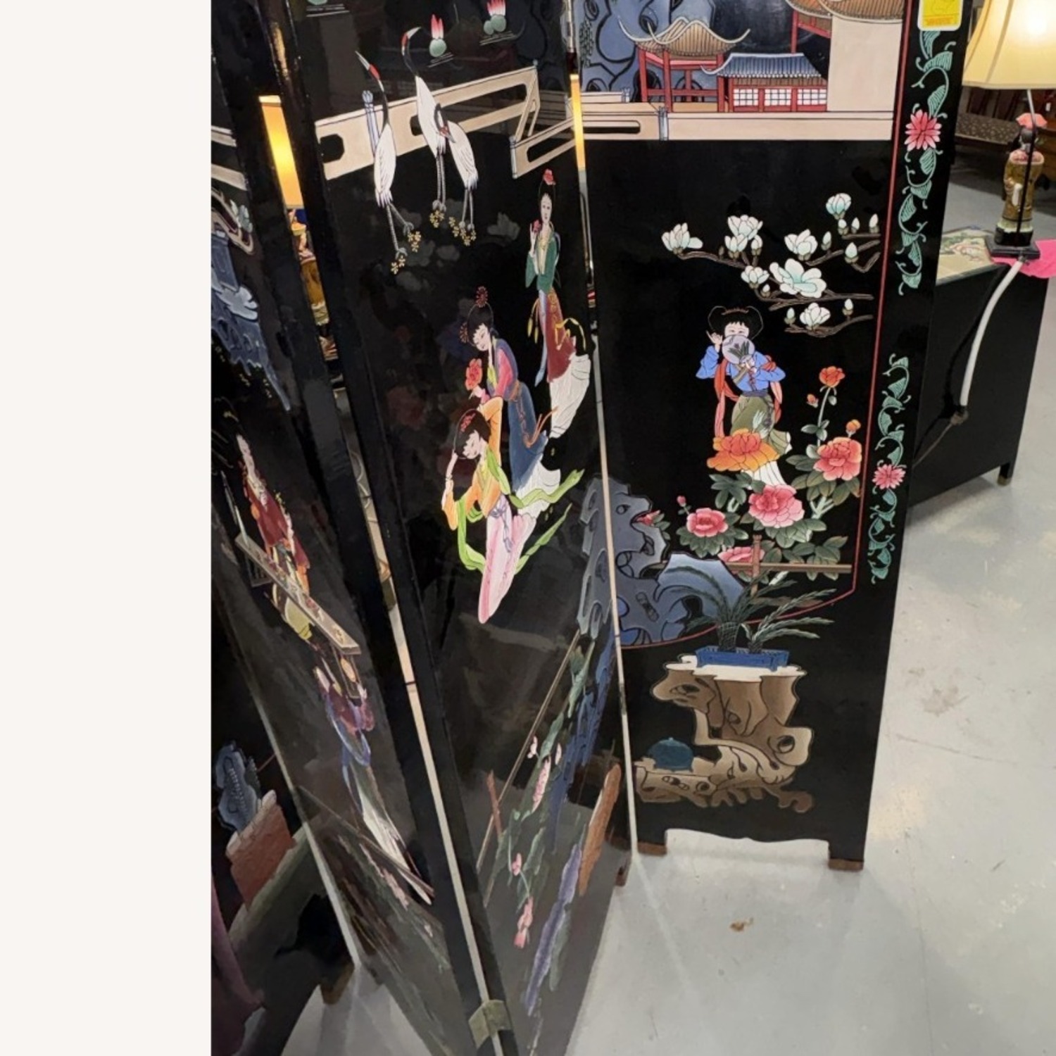 Chinese Coromandel 4-Panel Screen Rllm Divider - image-9