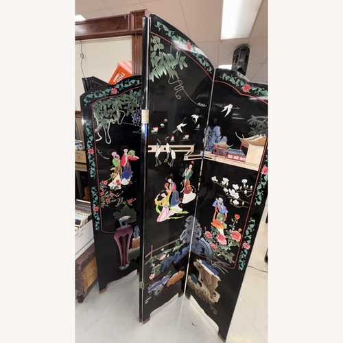 Used Chinese Coromandel 4-Panel Screen Rllm Divider for sale on AptDeco