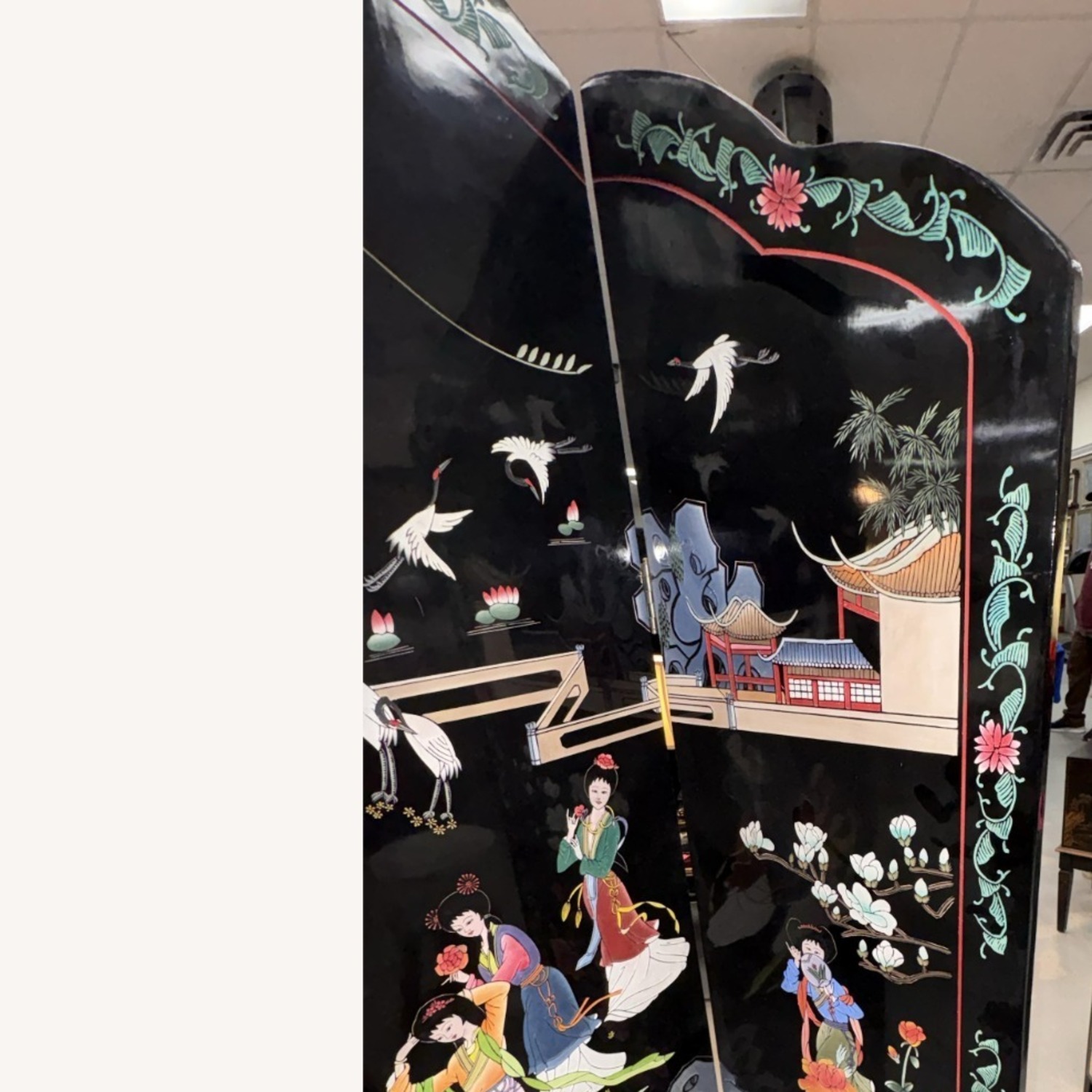 Chinese Coromandel 4-Panel Screen Rllm Divider - image-8