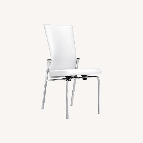 Used Raymour & Flanigan Paloma White Dining Chairs for sale on AptDeco