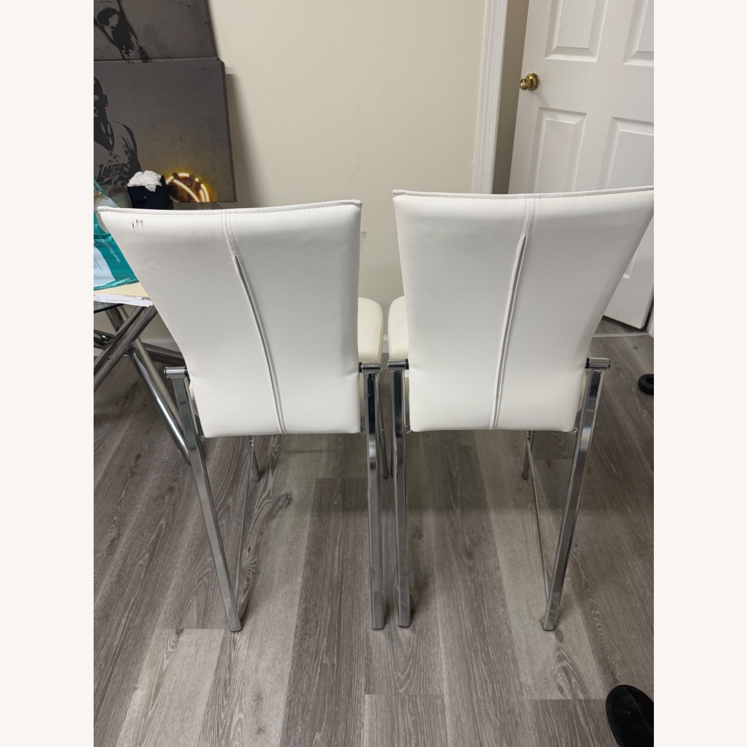 Raymour & Flanigan Paloma White Dining Chairs - image-4