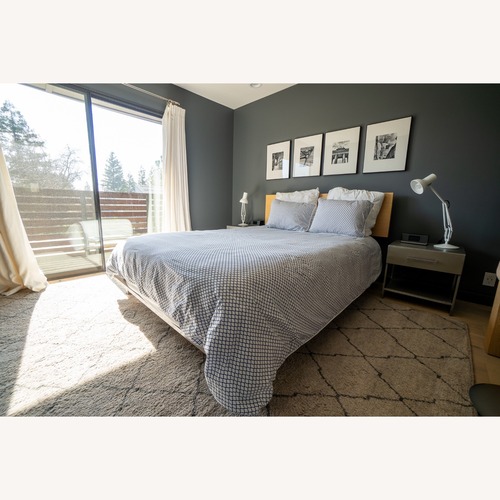 Used CB2 Billboard Queen Bed - Natural Oak for sale on AptDeco