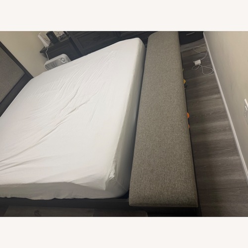 Used Raymour & Flanigan Cambridge King Bed Frame for sale on AptDeco