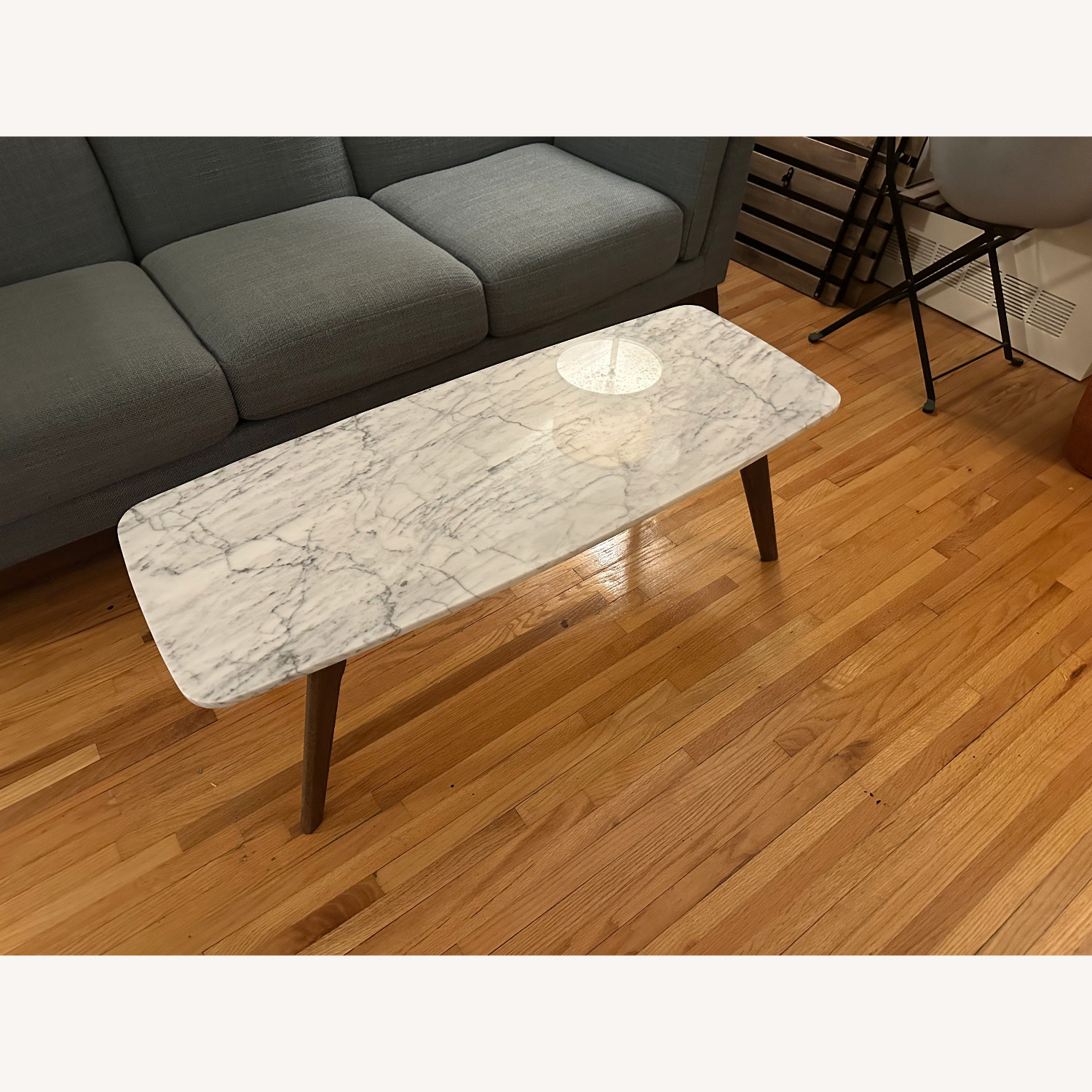 Article Vena 43.5" Marble Coffee Table - Walnut - image-4