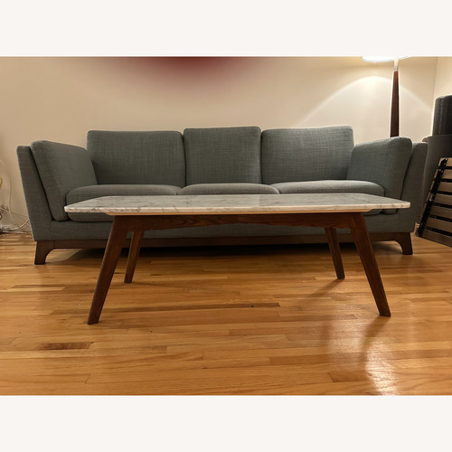 Used Article Vena 43.5" Marble Coffee Table - Walnut for sale on AptDeco