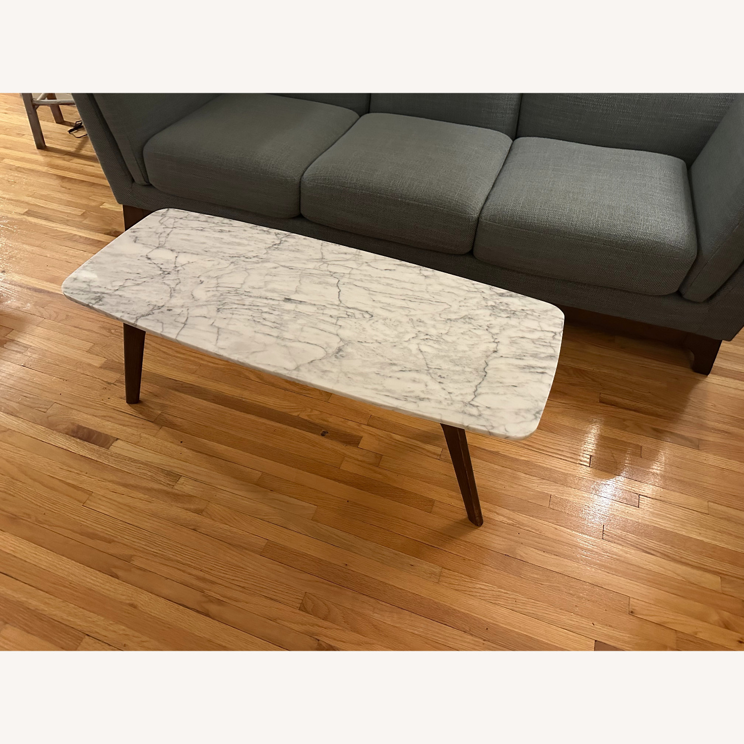 Article Vena 43.5" Marble Coffee Table - Walnut - image-3
