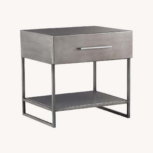 Used CB2 Proof Dark Gray Metal Nightstands for sale on AptDeco