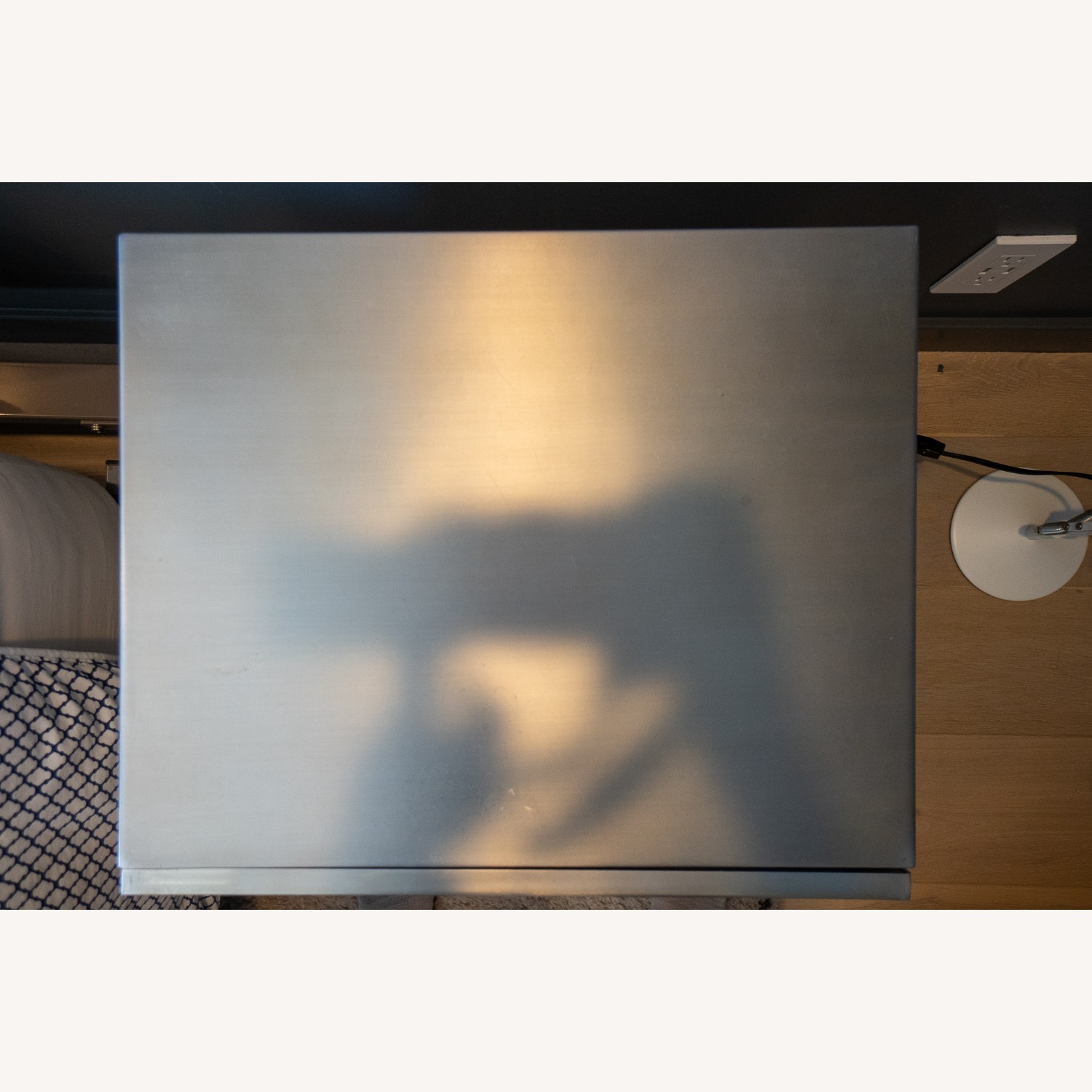 CB2 Proof Dark Gray Metal Nightstands - image-8