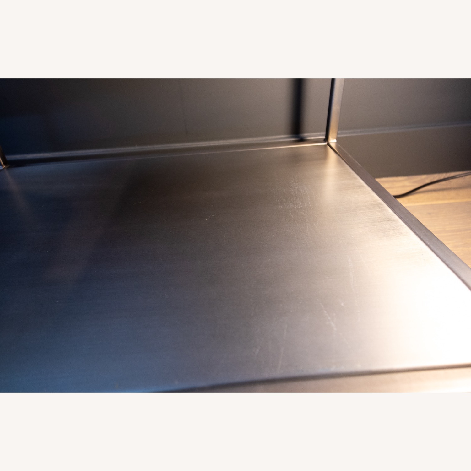 CB2 Proof Dark Gray Metal Nightstands - image-4