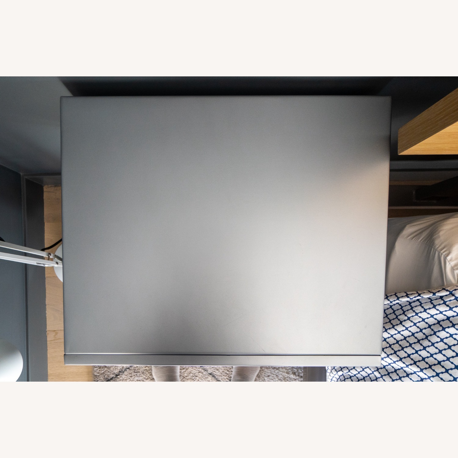 CB2 Proof Dark Gray Metal Nightstands - image-12