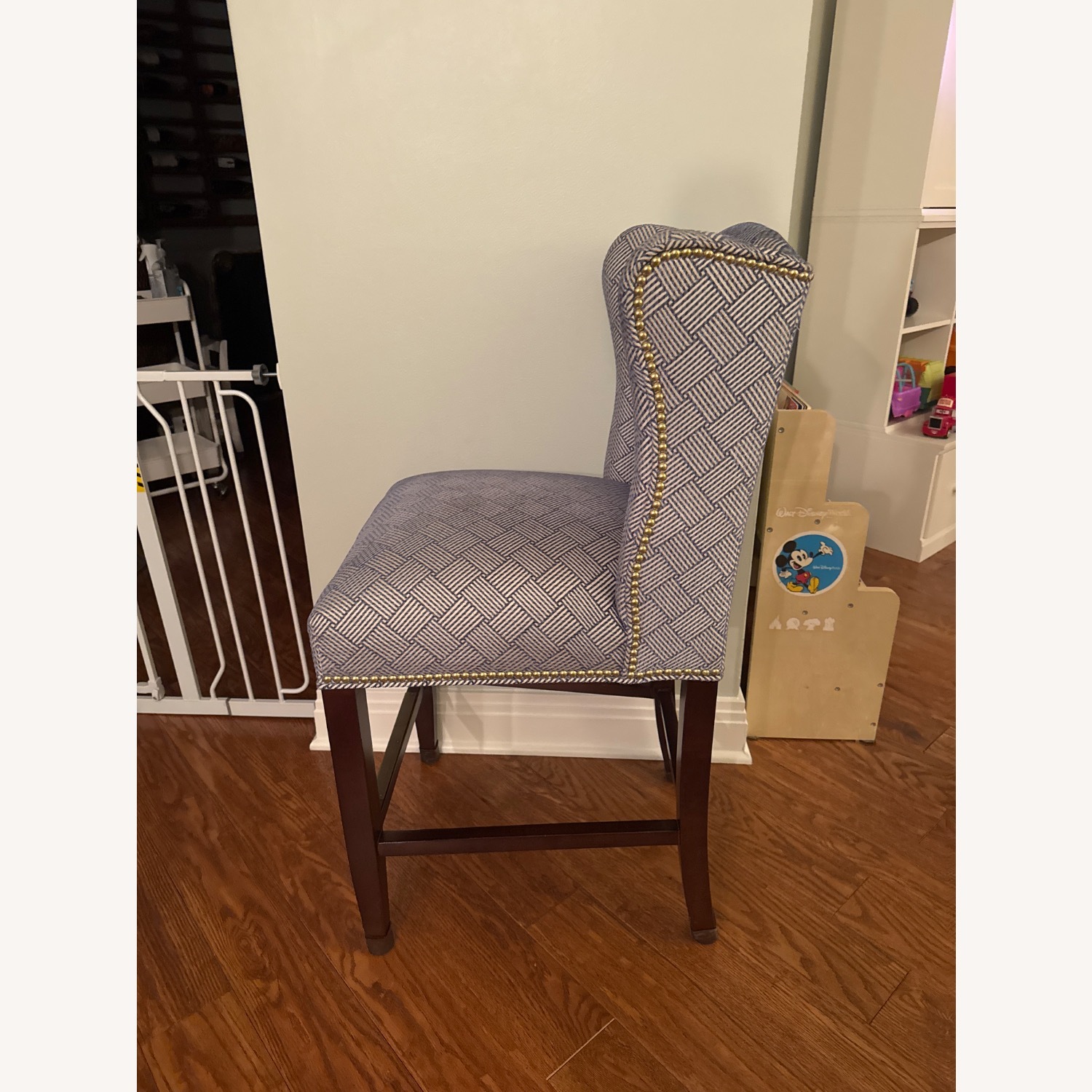 Blue Fabric Stools - image-1