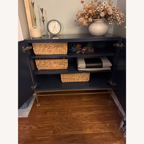 Used Taylor Made Custom Furniture Blue Wood Sideboard for sale on AptDeco