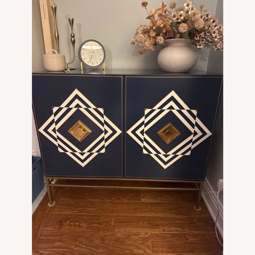 Used Taylor Made Custom Furniture Blue Wood Sideboard for sale on AptDeco