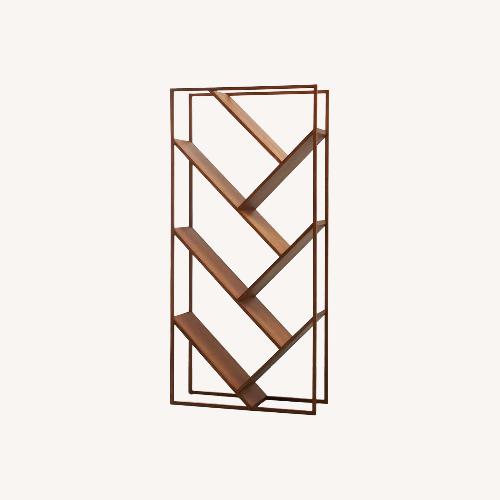 Used CB2 V Teak Room Divider for sale on AptDeco