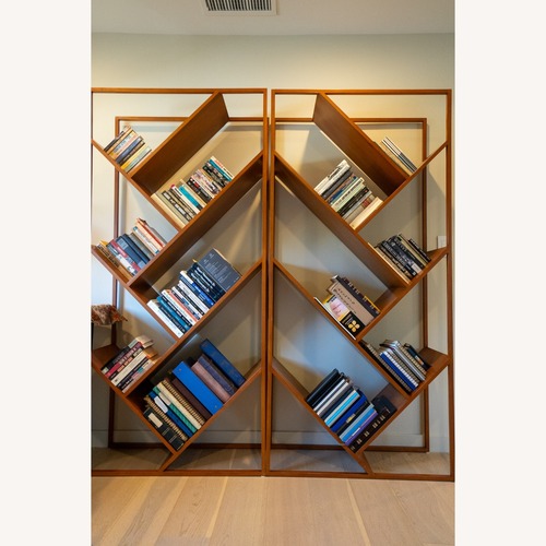 Used CB2 V Teak Room Divider for sale on AptDeco