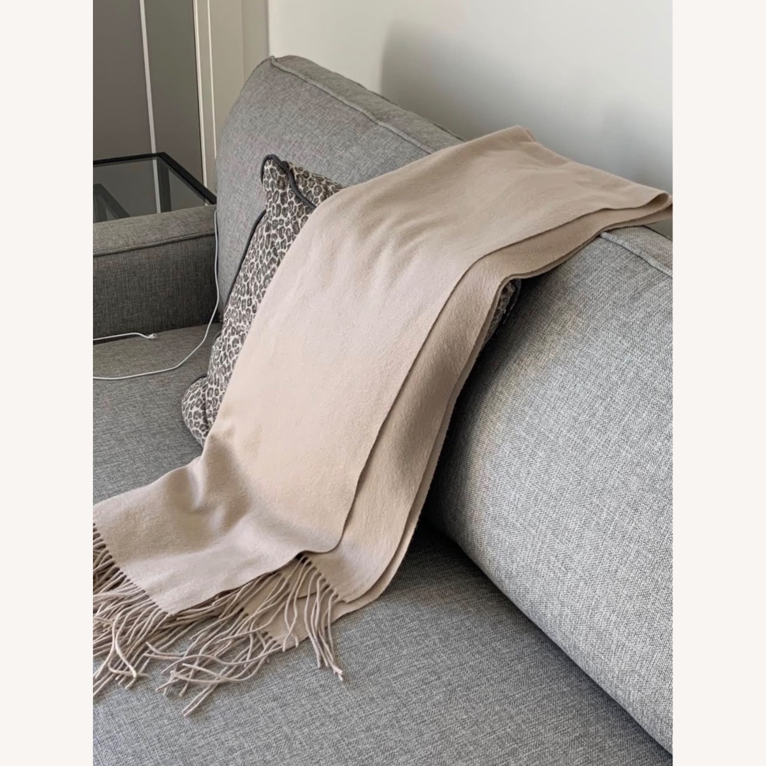 Bassett Light Gray Fabric 3+ Seater Sofa - image-3