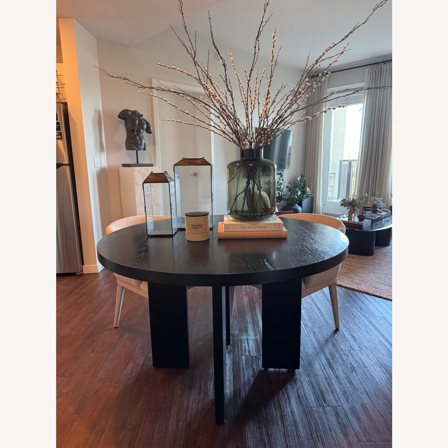 Black Wood Dining Table - image-4