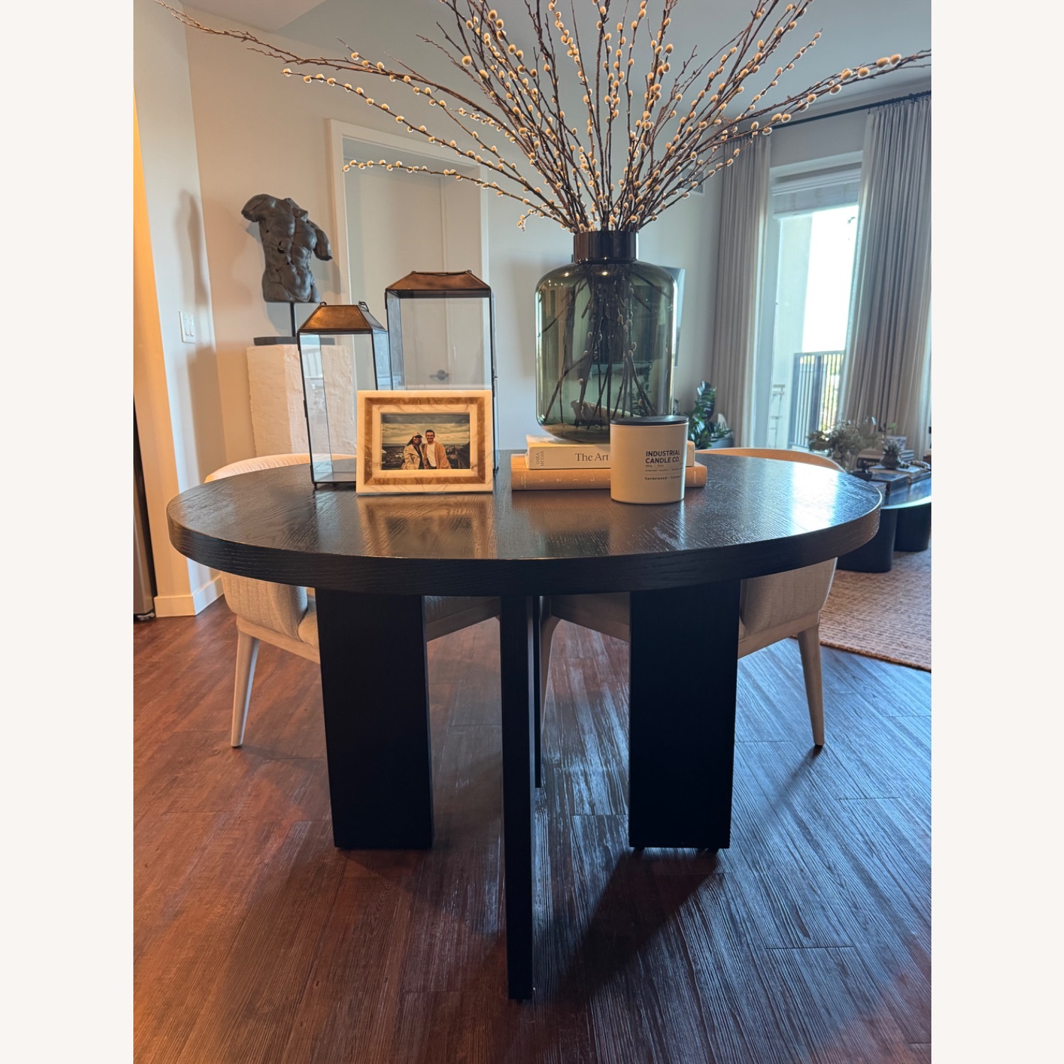 Black Wood Dining Table - image-1