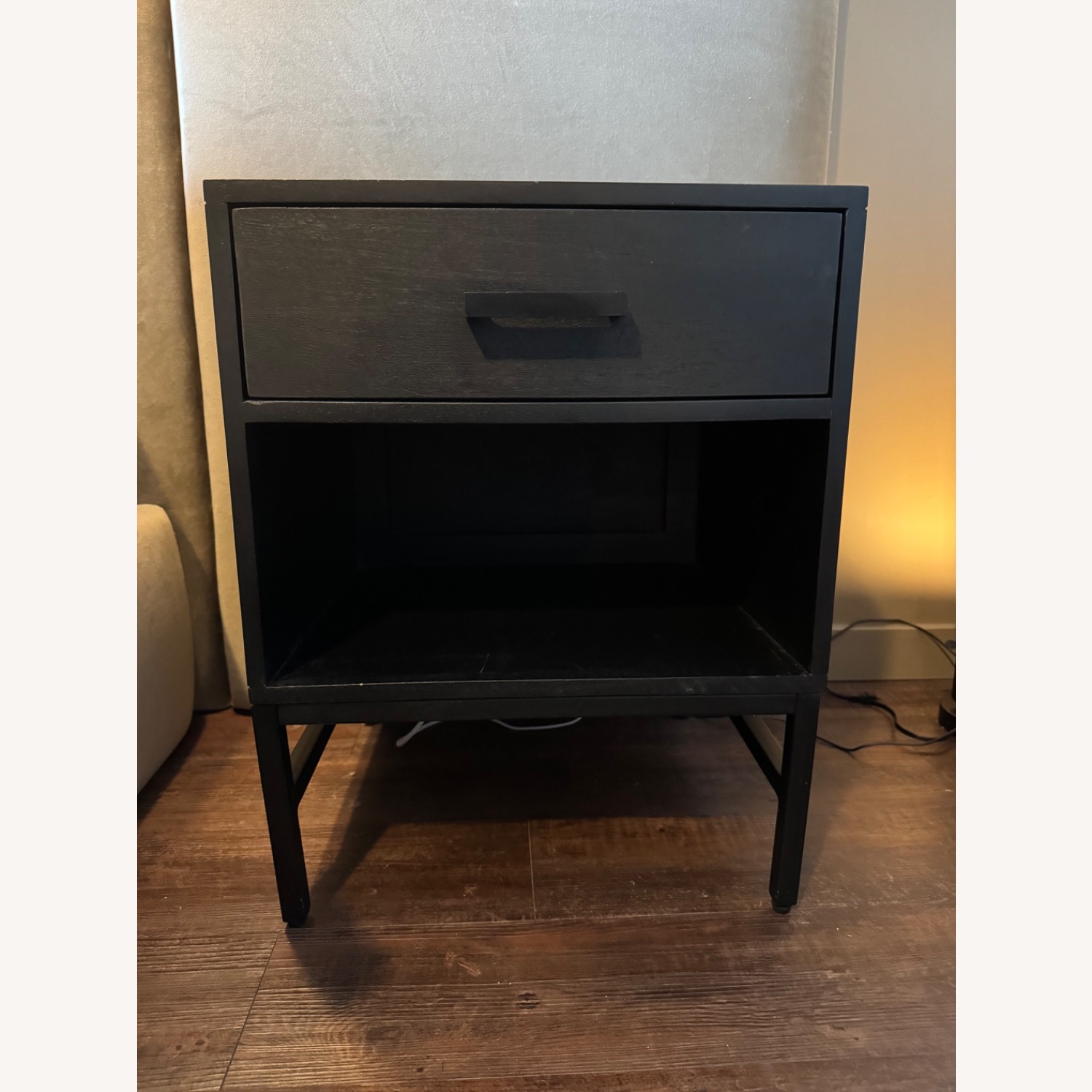 Black Wood Nightstands - Set of 2 - image-5