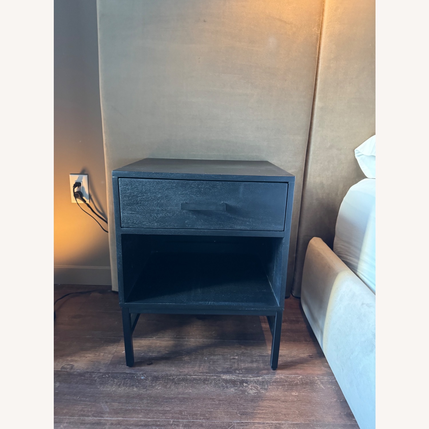 Black Wood Nightstands - Set of 2 - image-1