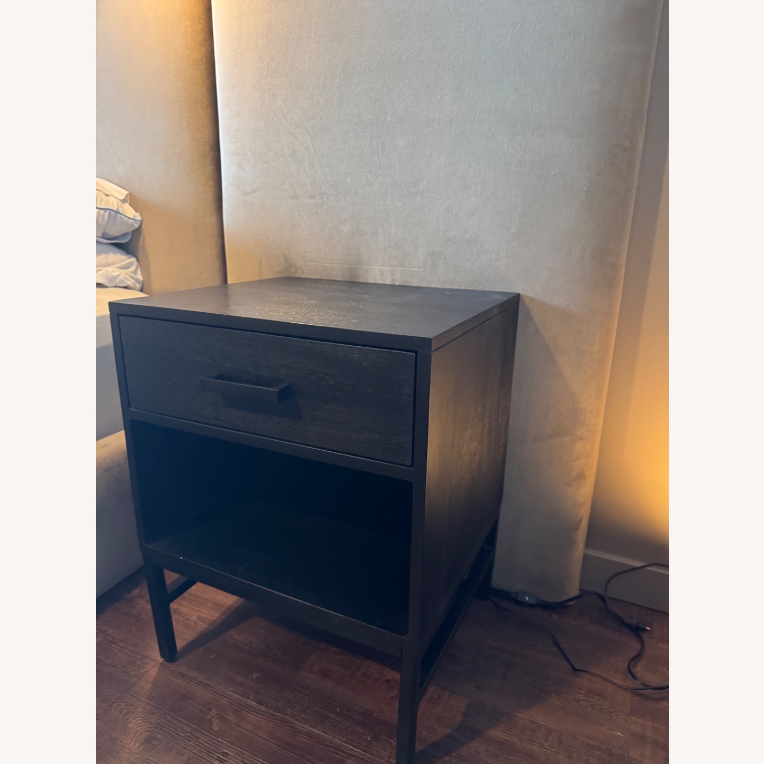 Black Wood Nightstands - Set of 2 - image-7