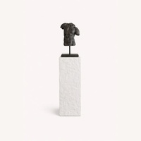 Abstract Torso Sculpture with Plaster Pedestal