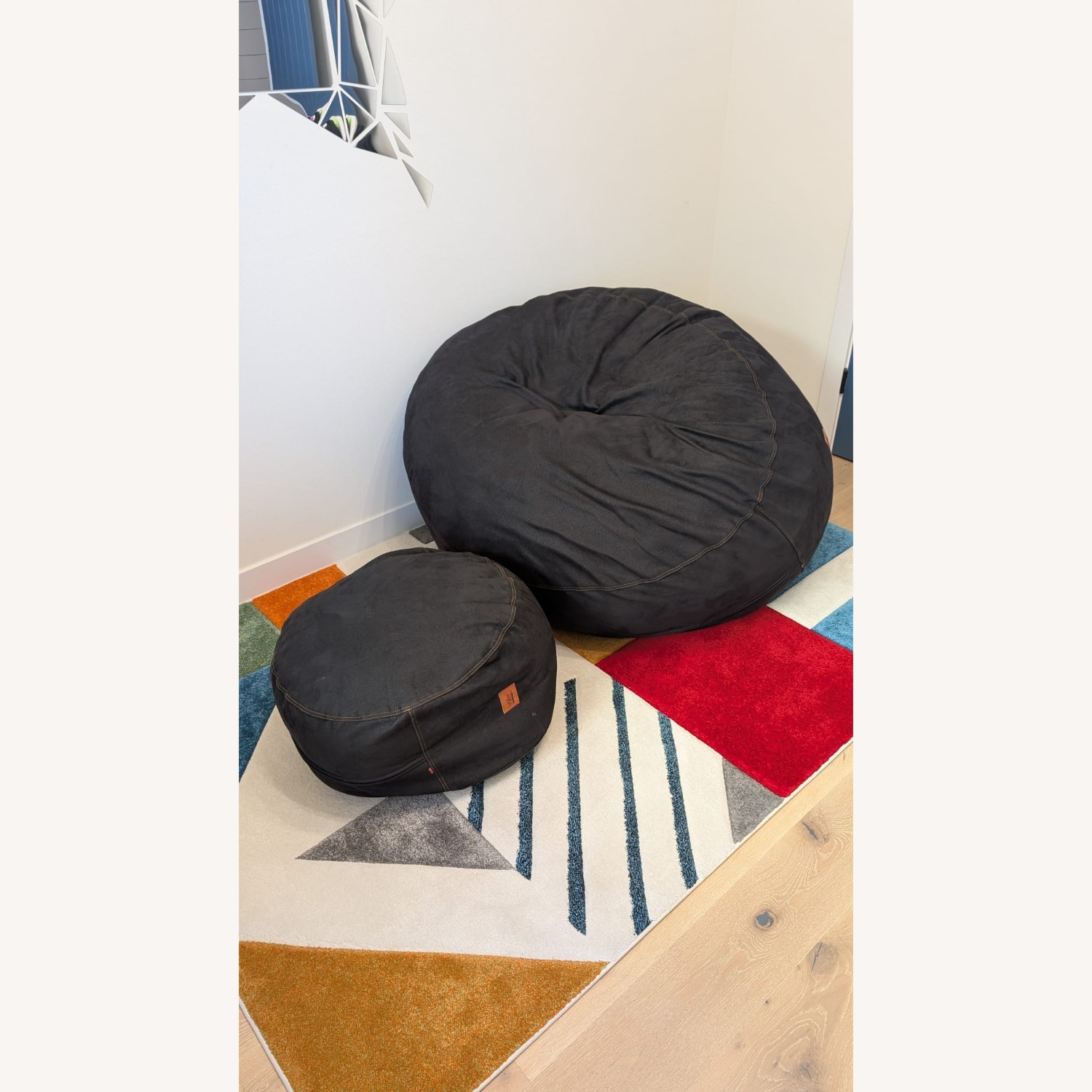 Cordaroys Original Black Faux Leather Queen Bed - image-3