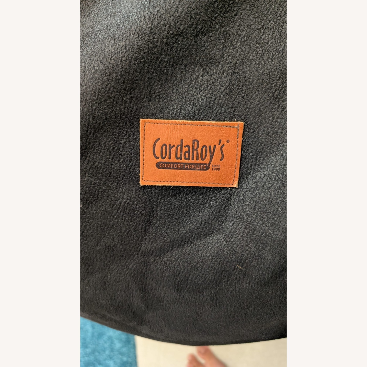 Cordaroys Original Black Faux Leather Queen Bed - image-4