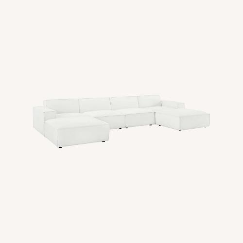 Used Modway White Restore 6-Piece Sectional Sofa for sale on AptDeco