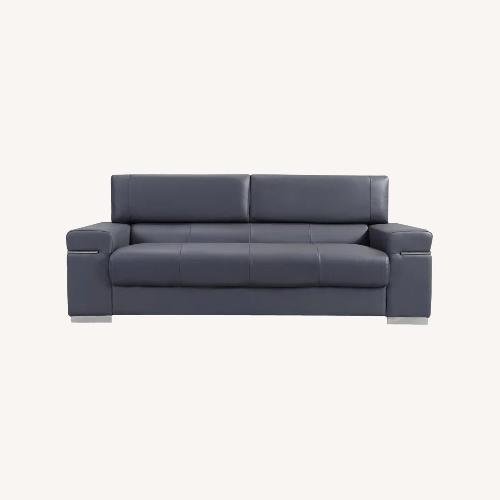 Used  Gray Leather 3 piece sofa for sale on AptDeco