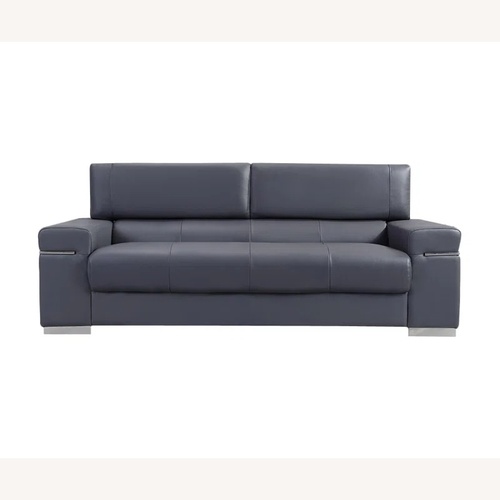 Used  Gray Leather 3 piece sofa for sale on AptDeco