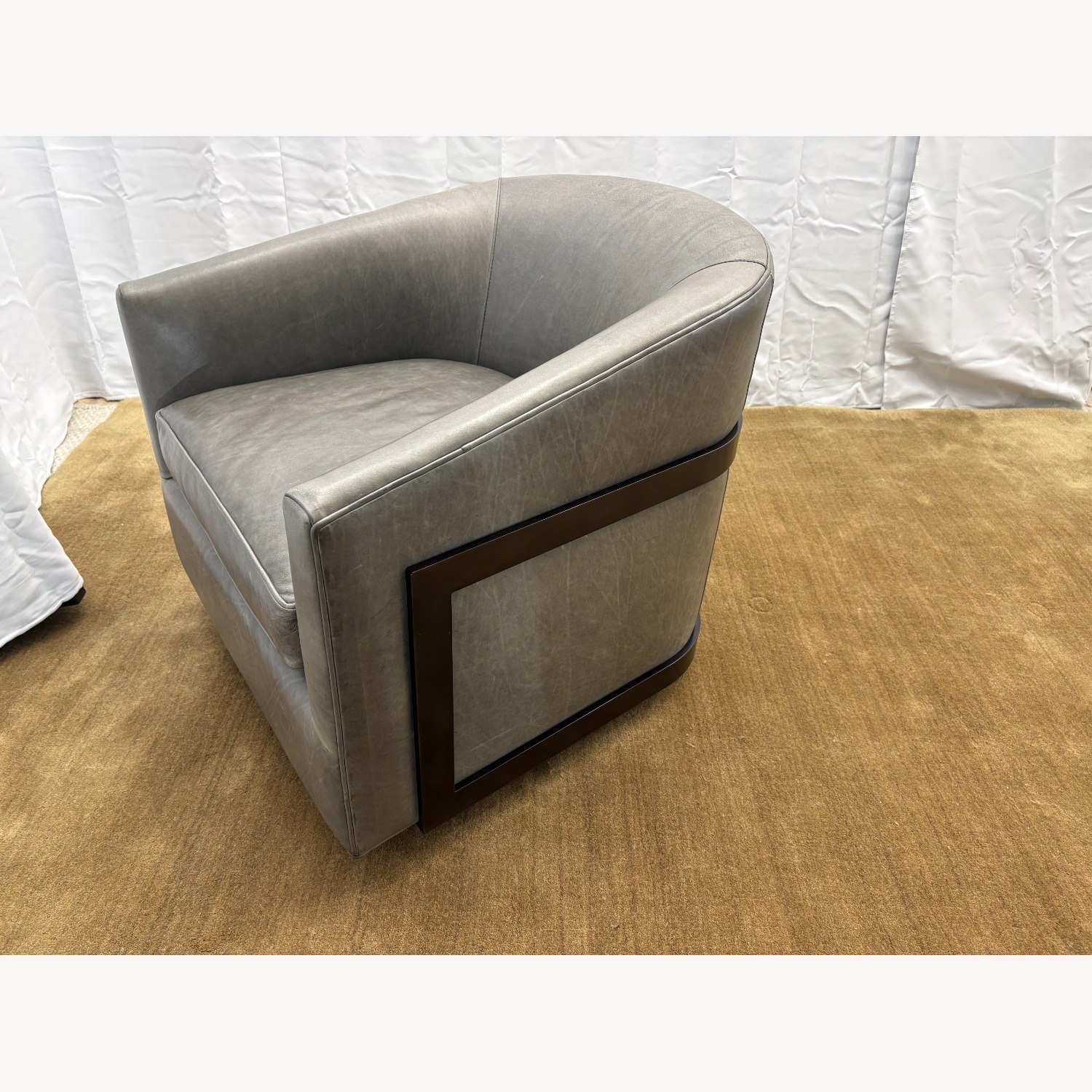 RH Reginald Leather Swivel Leather  - image-17