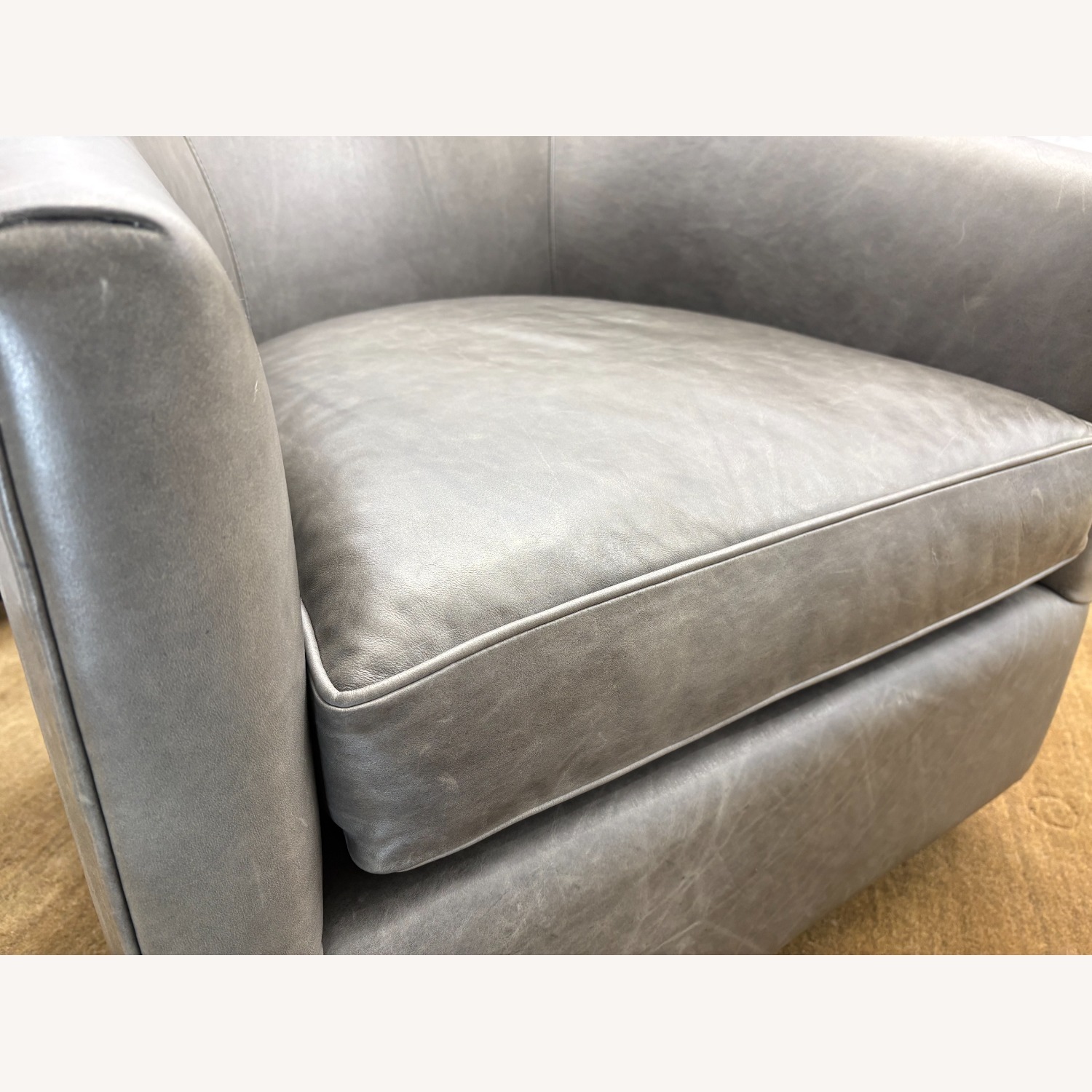 RH Reginald Leather Swivel Leather  - image-7