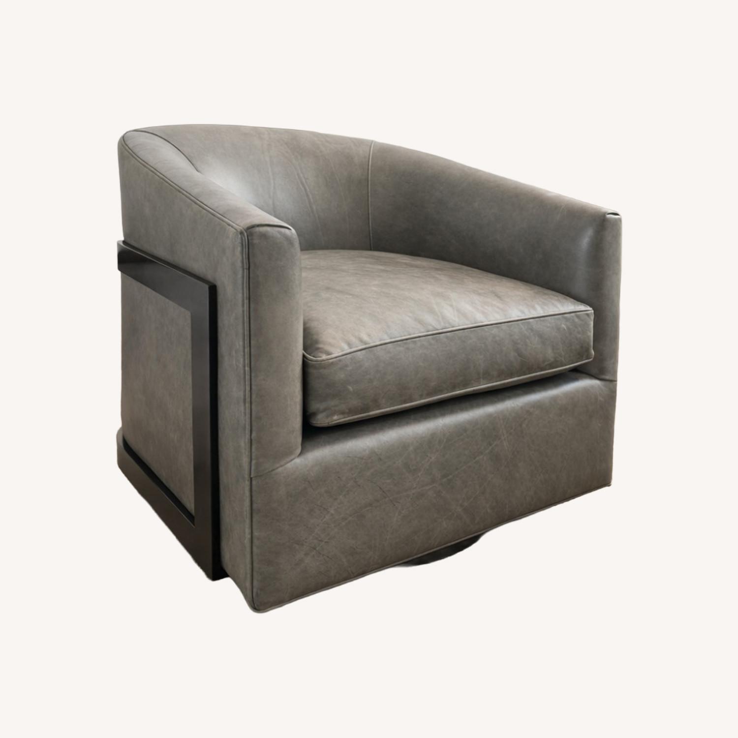 RH Reginald Leather Swivel Leather  - image-22