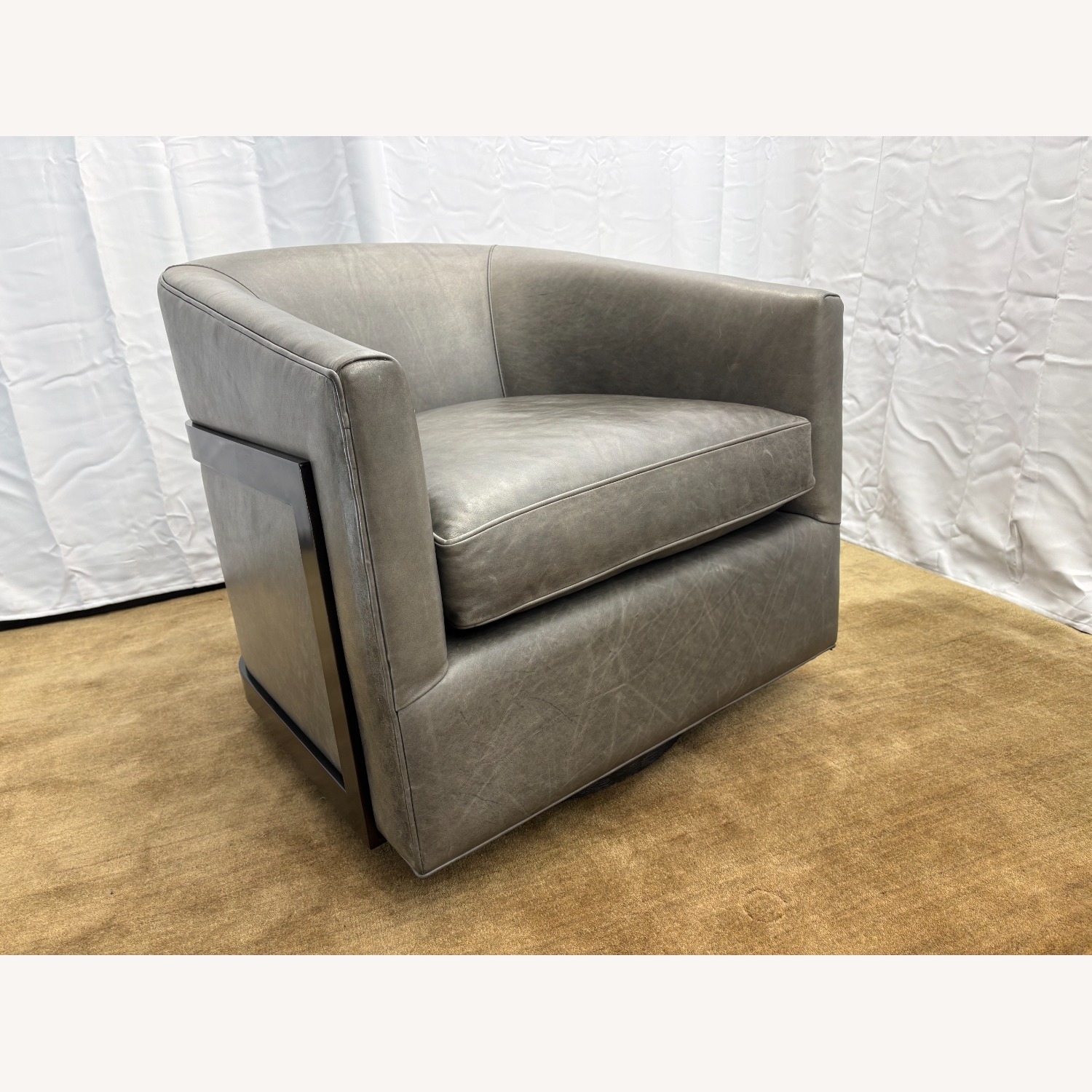 RH Reginald Leather Swivel Leather  - image-2