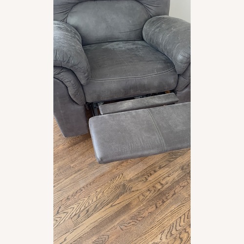 Used Ashley Furniture Dark Gray Fabric Recliner for sale on AptDeco