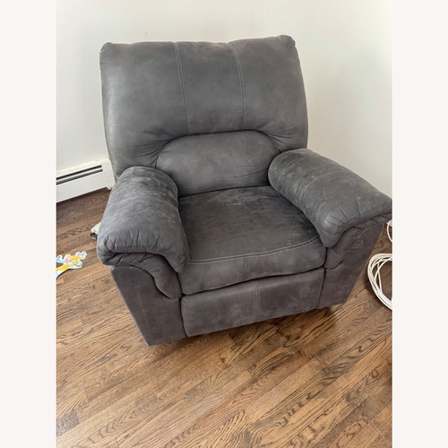 Used Ashley Furniture Dark Gray Fabric Recliner for sale on AptDeco