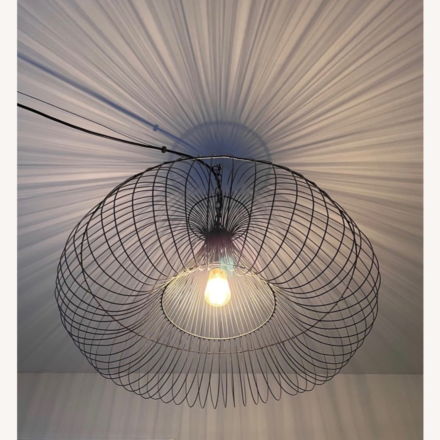 Crate & Barrel Cosmo Bronze Wire Pendant Light - image-3