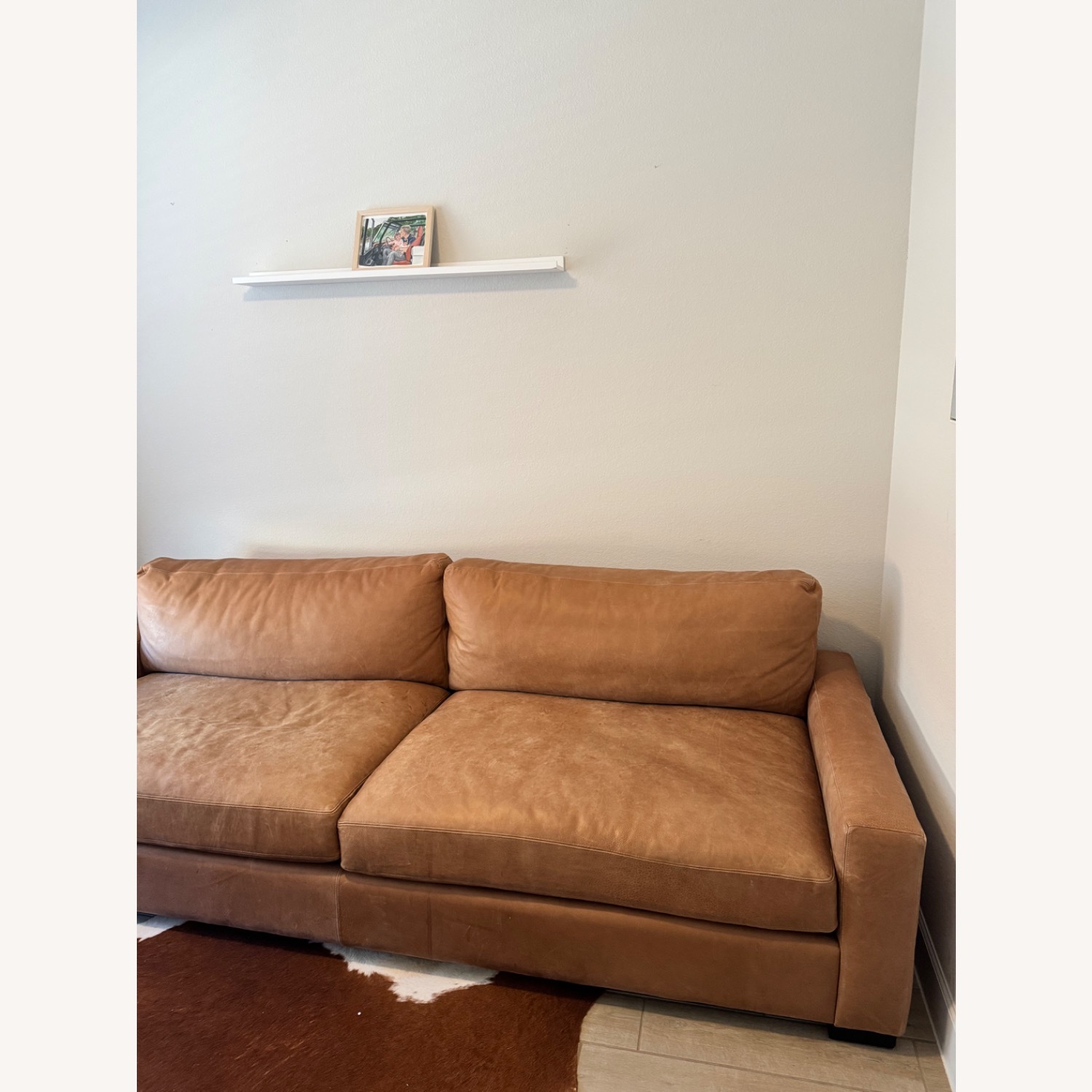 Arhaus Remington Light Brown Leather Loveseat - image-3