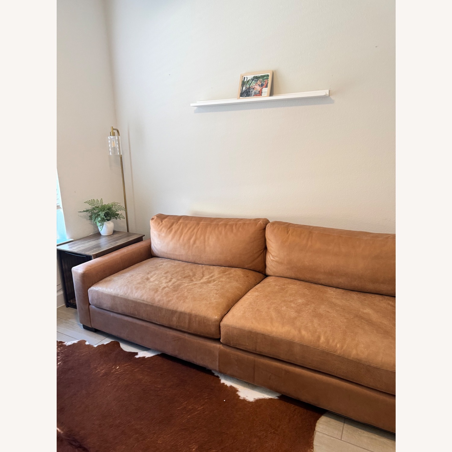 Arhaus Remington Light Brown Leather Loveseat - image-2