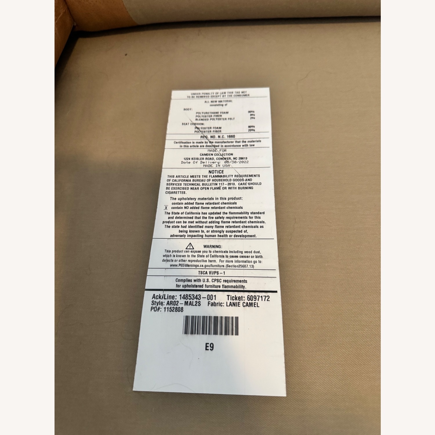 Arhaus Remington Light Brown Leather Loveseat - image-4