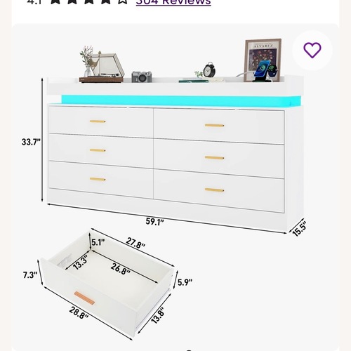 Used White Dresser for sale on AptDeco