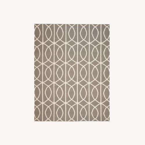Used Dwell Studio Gate Ash and Cream Rug for sale on AptDeco