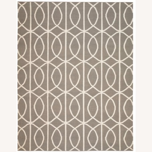 Used Dwell Studio Gate Ash and Cream Rug for sale on AptDeco