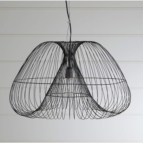 Used Crate & Barrel Cosmo Bronze Pendant Light for sale on AptDeco