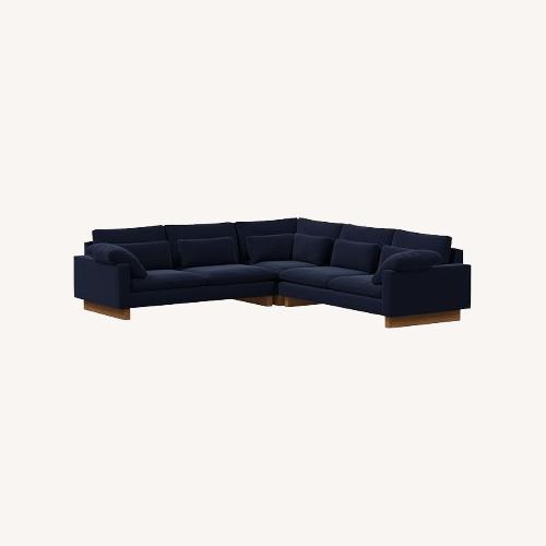 Used West Elm Harmony Midnight Velvet Harmony Sectional for sale on AptDeco