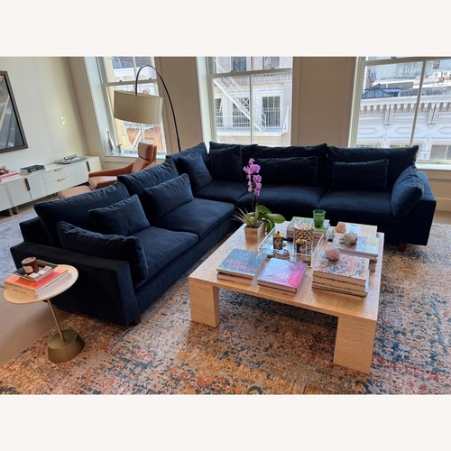 Used West Elm Harmony Midnight Velvet Harmony Sectional for sale on AptDeco